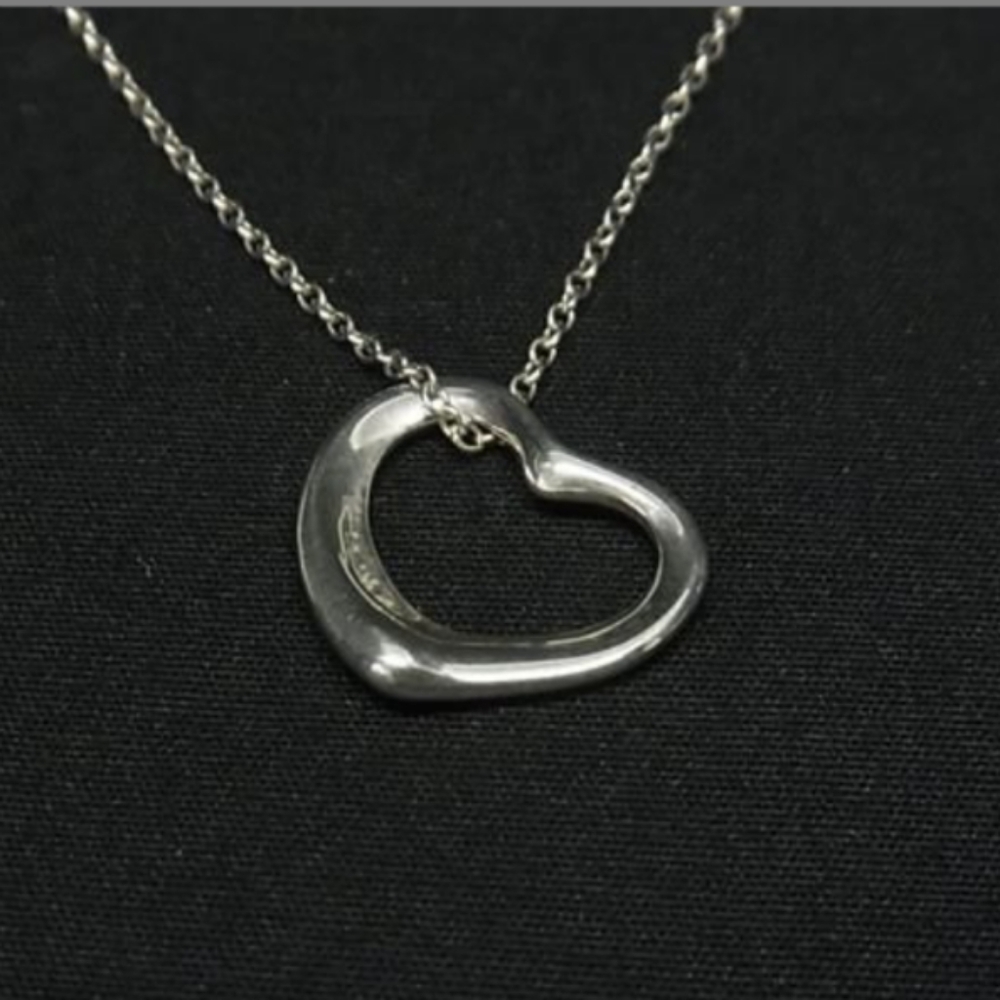 Tiffany & Co - Elsa Peretti Open Heart SV925 Necklace Pendant - Great Condition - Picture 2 of 8